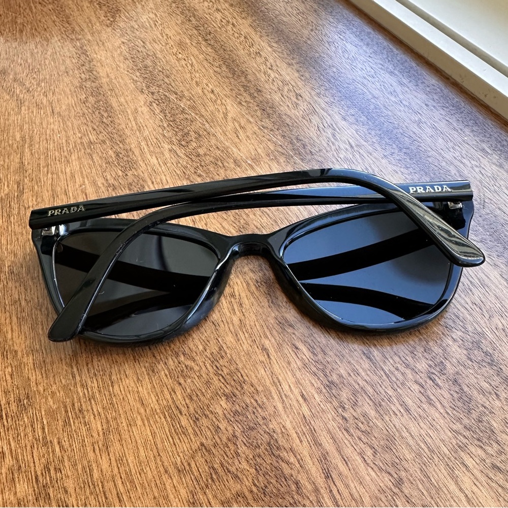 Prada Black Cat-Eye Sunglasses with Case - Picture 6 of 11